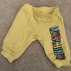 Moschino Kids Yellow Joggers 3-6m